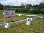 Menpiste 100 x 40 meter met letterpionnen